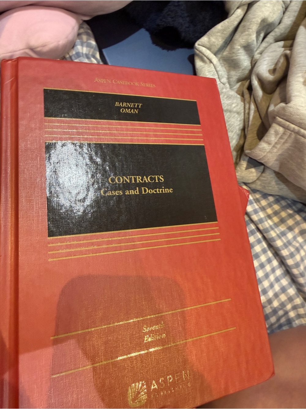 Contracts Cases and Doctrine Red Hardcover Law Casebook 7th ed Barnett and Oman